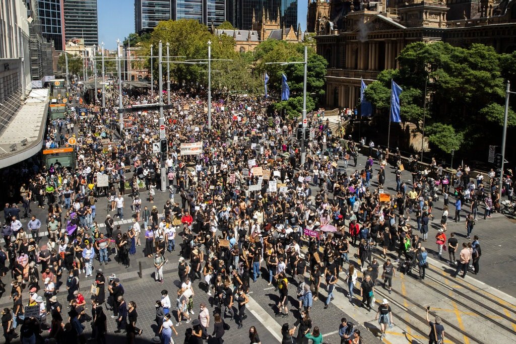 В Австралии женщины митинговали против сексуального насилия