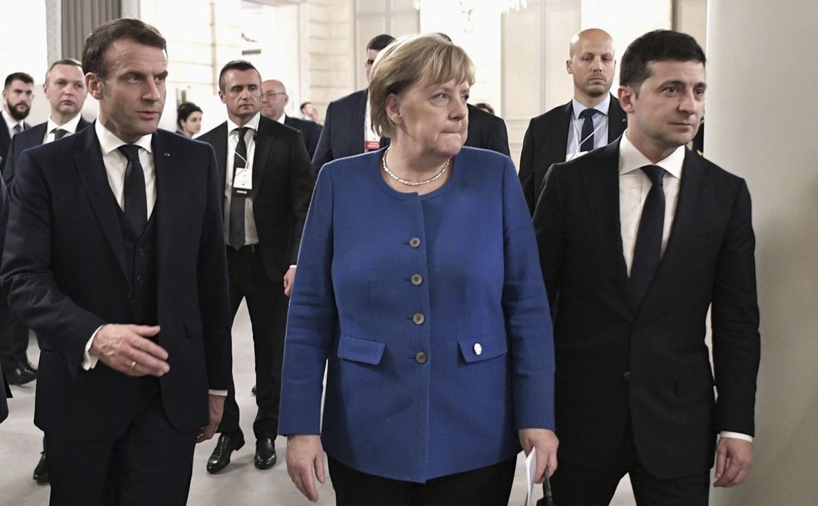 Зеленский встретился с Макроном и Меркель: что обсуждали?