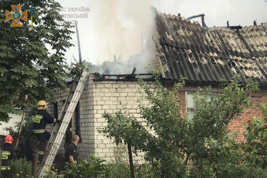 В Черниговской области из-за молнии горело два дома