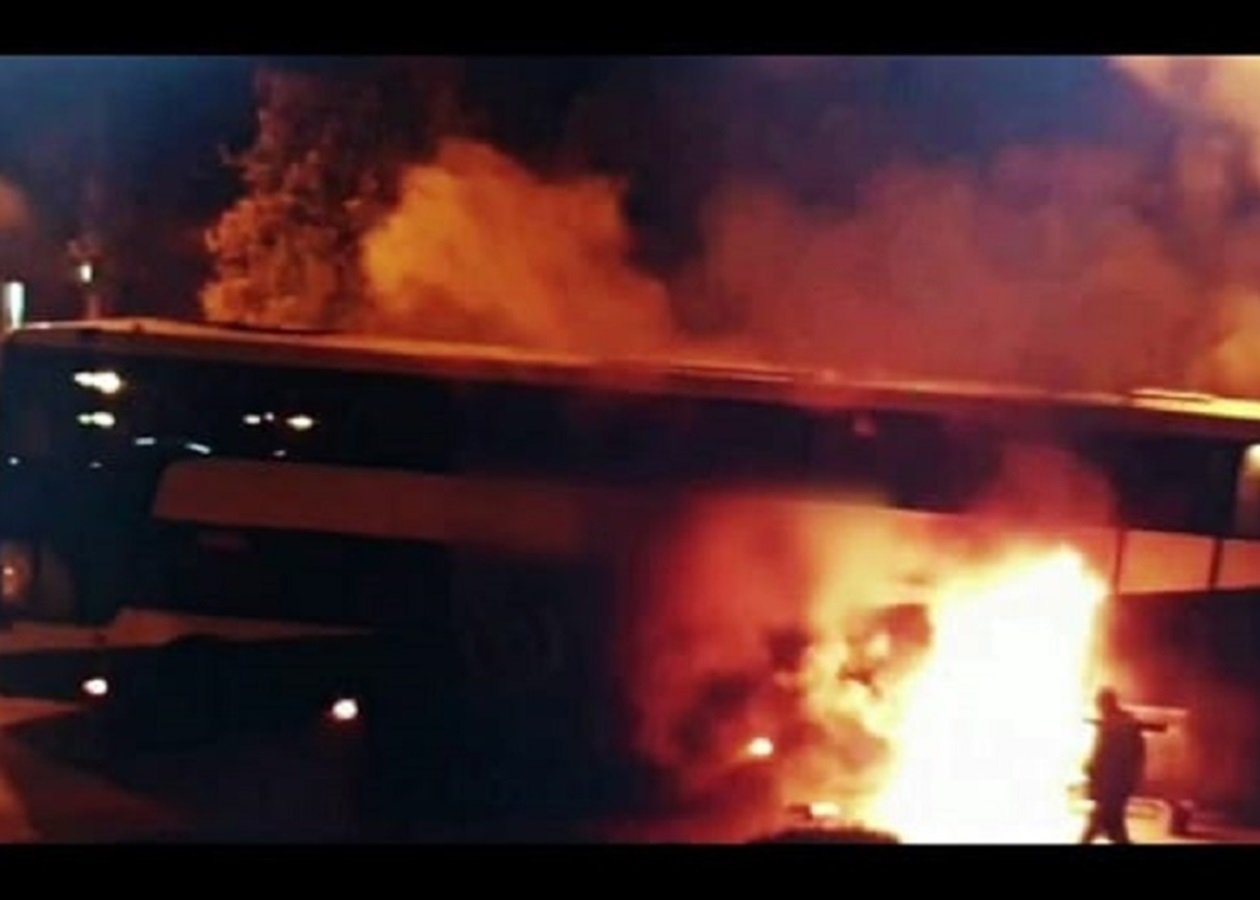 В Польше горел автобус: внутри было 30 украинцев