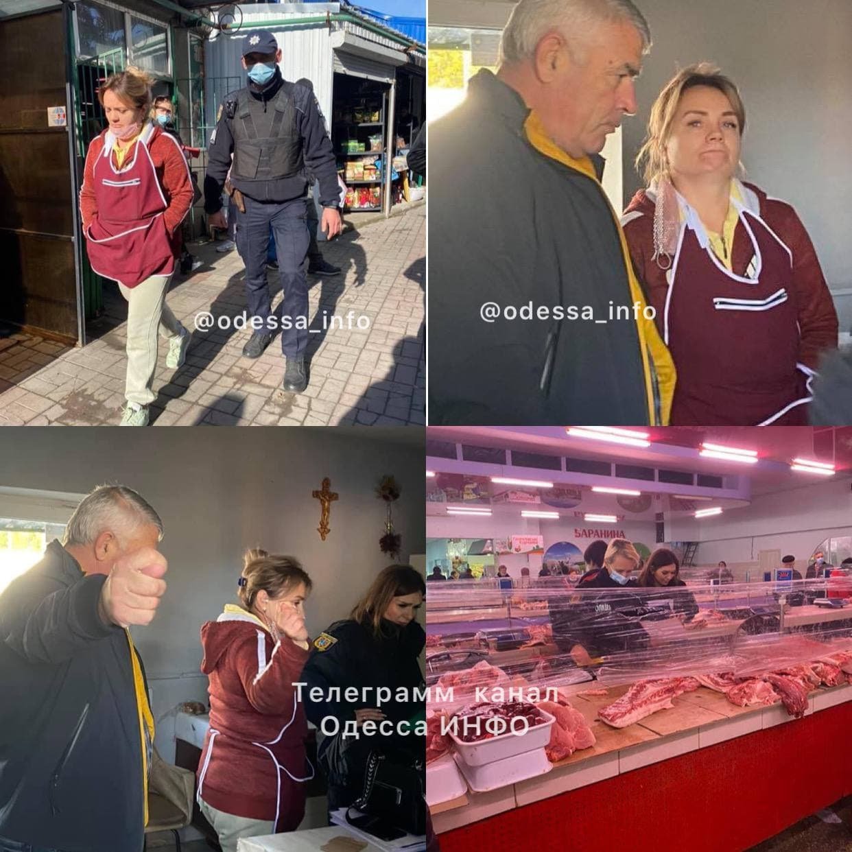 Под Одессой на рынке продавщицы мяса устроили скандал: в ход пошли ножи