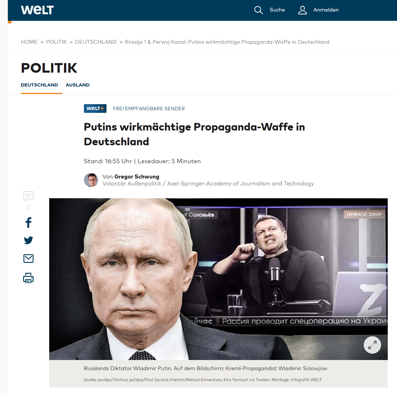 Потужна пропагандистська зброя Путіна у Німеччині - Welt