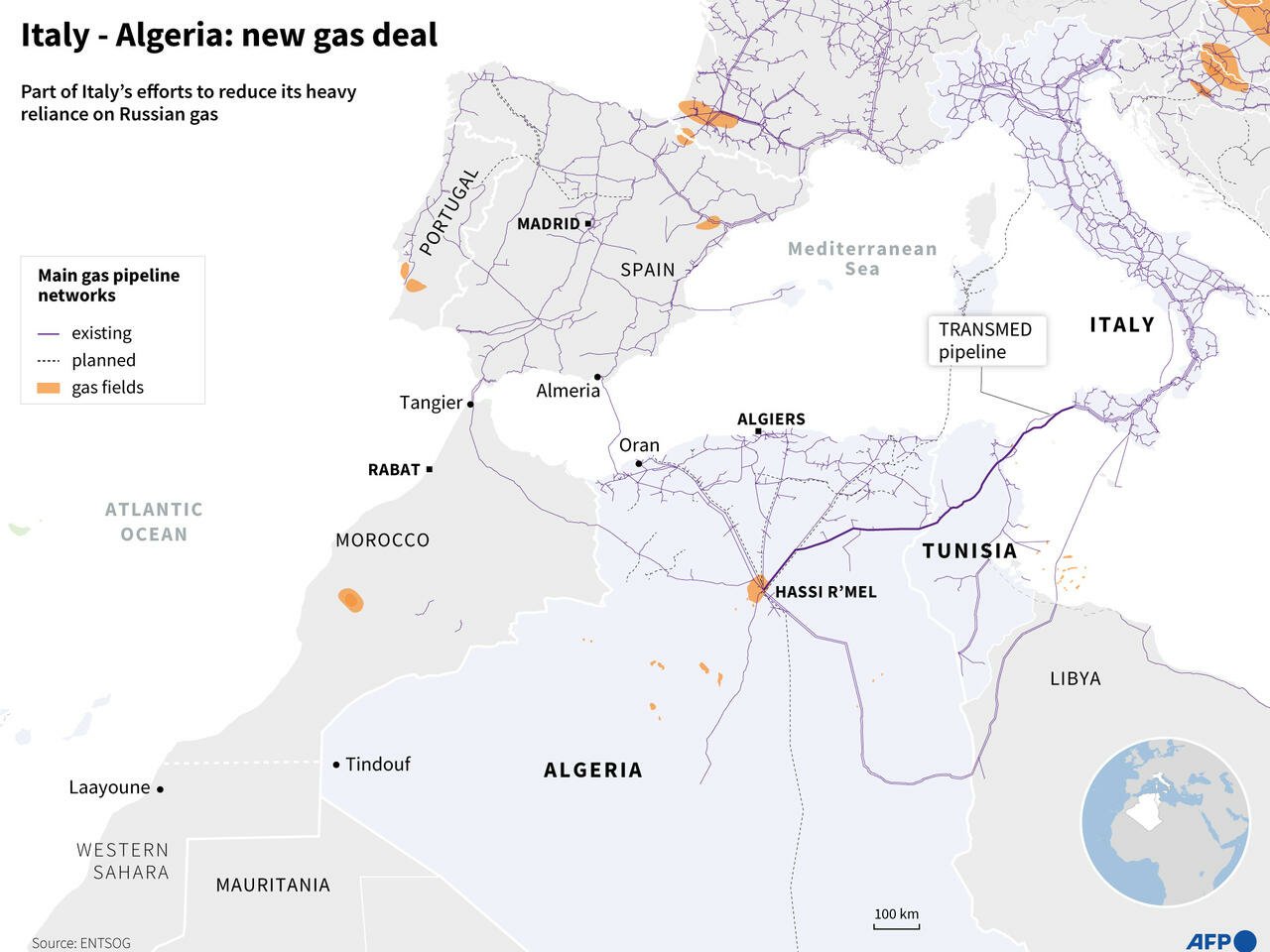 Алжир щосили намагається задовольнити зростаючий попит на свій газ після вторгнення росії в Україну - FT
