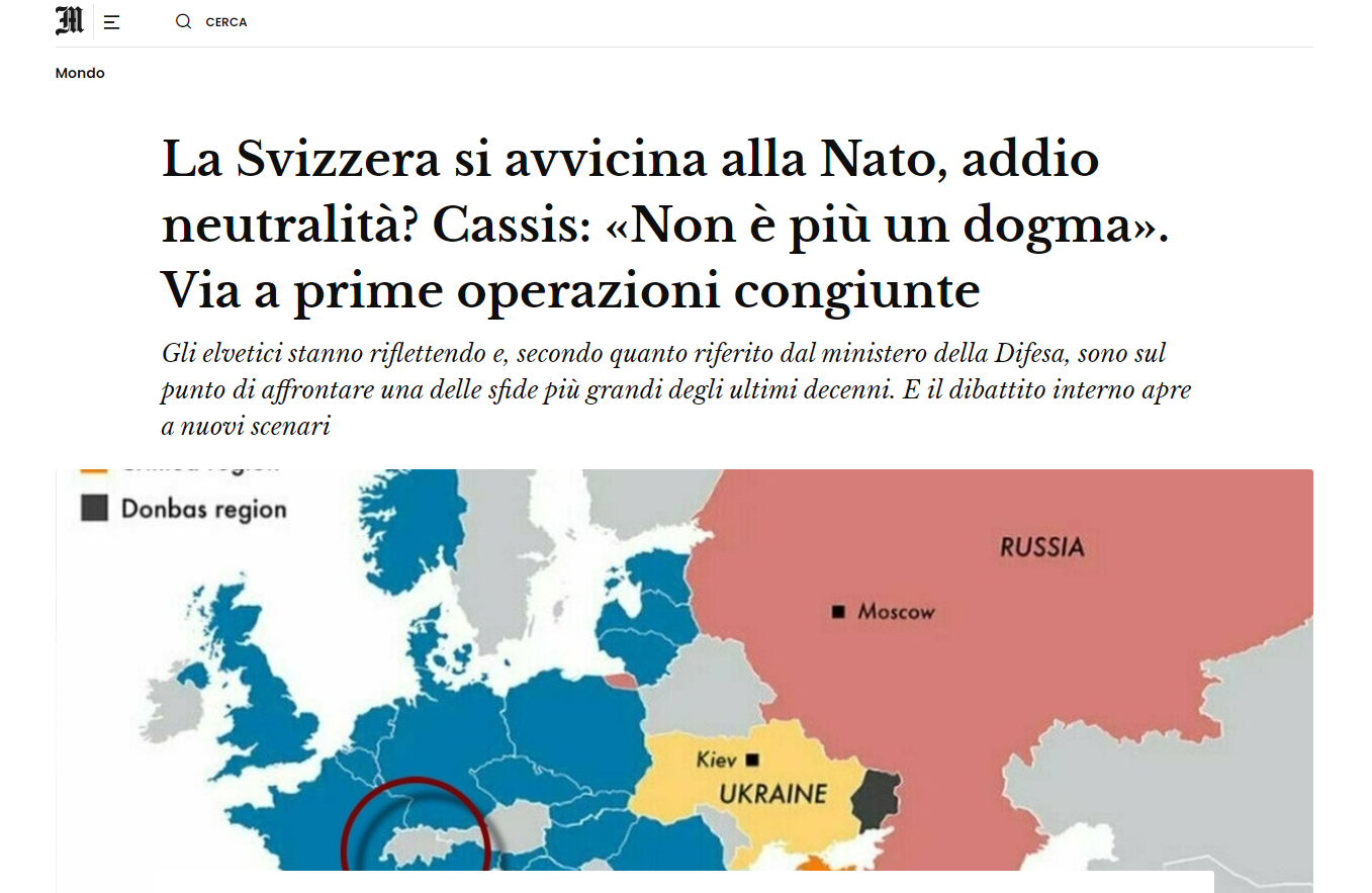 Швейцарія наближається до НАТО, прощай нейтралітет? - Il Messaggero