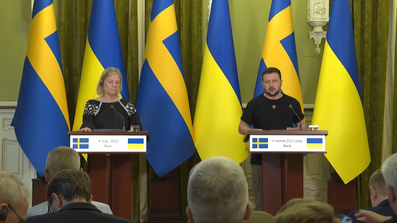 Зеленський і прем'єрка Швеції погодили спільну заяву про оборону
