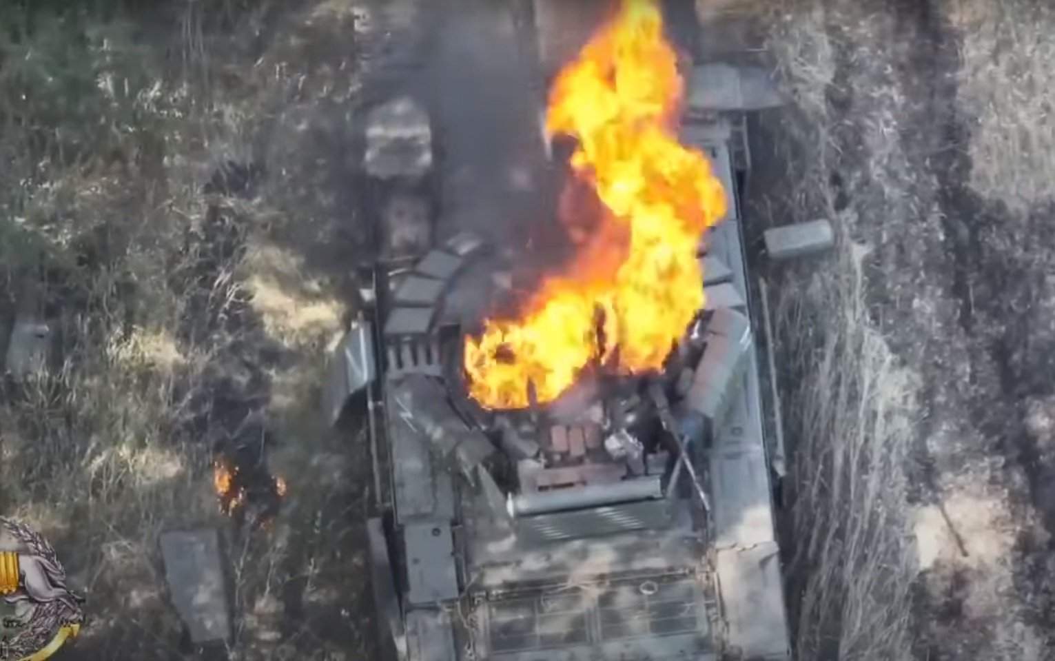 Український дрон спалив ворожий Т-72Б3. ВІДЕО