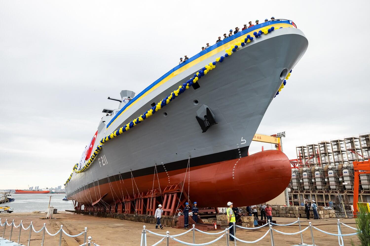 У Туреччині спустили на воду перший корвет, побудований для ВМС ЗСУ