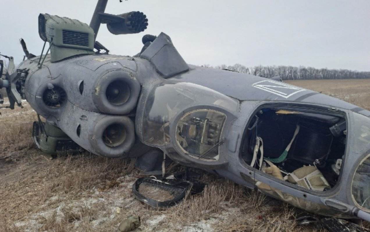 У Харківській області виявили збитий російський гелікоптер Ми-35М. ФОТО, ВІДЕО