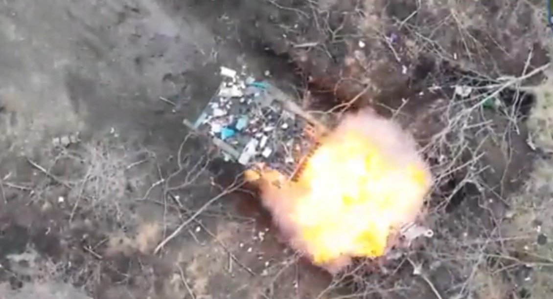 ЗСУ з дрона знищили російський «Град» в районі Донецька. ВІДЕО